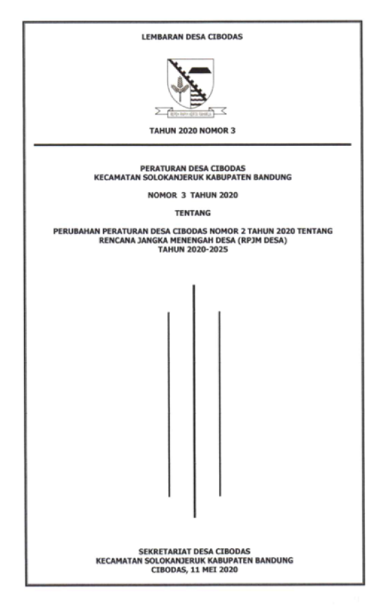 Peraturan tentang RPJMDESA Cibodas